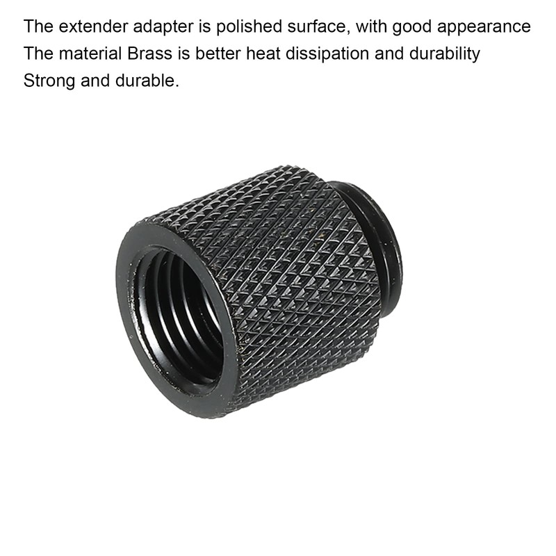 MECCANIXITY Male to Female Extender Fitting Black G1/4 x 20mm