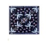 Black Bandana / Headscarf With Big & Small Pirate Cap Cross Bone / Sword Skull