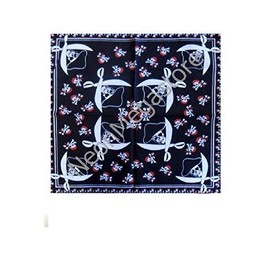 Black Bandana / Headscarf With Big & Small Pirate Cap Cross Bone / Sword Skull