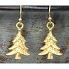 Etched Gold christmas Dangle Earrings Holidays Christmas Festive Jewelry Earrings