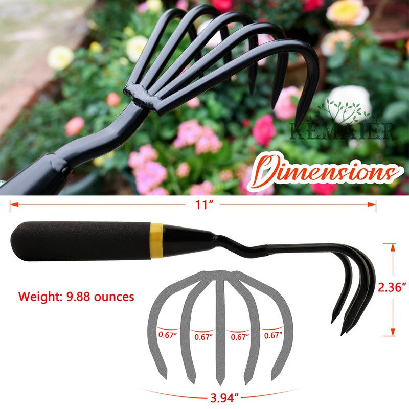 Kemaier Garden Tool Set - Featuring a Heavy-Duty Stainless Steel