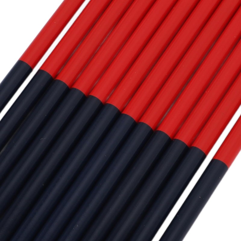 TRISAR Double-ended Pencil, Ergonomic Design 12 Pre-sharpened Pencils Erasable (Red