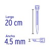 Volteck CIN-5020, Cincho plástico, 50 lb, 20 cm, bolsa con