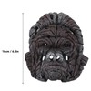Gorilla Head Sculpture 6.3in Animal Head Figurine Resin Hollow Out