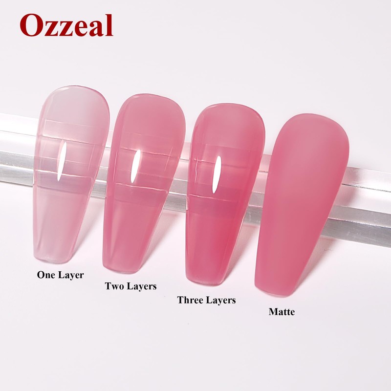 Jelly Gel Polish, Rose Pink Jelly Nail Gel Polish Translucent