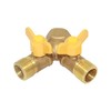 Joywayus 3 Way Split Brass Shut Off Ball Valve Fitting