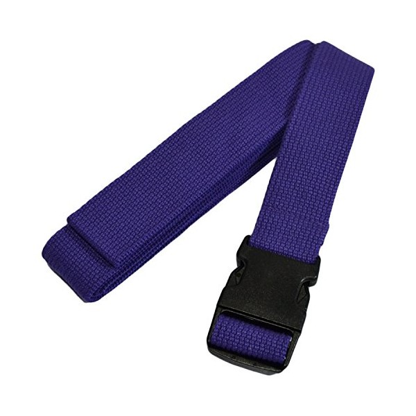YogaAccessories 6' Pinch Buckle Cotton Yoga Strap - Purple