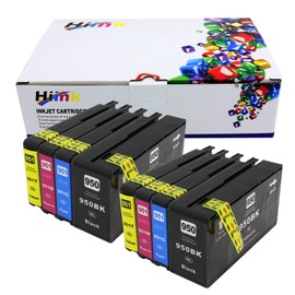 Hi Ink® Pack 950xl 951xl Ink Cartridge for HP 950XL 951XL (BKx2 Cx2 Mx2 Yx2, 8 Pack)