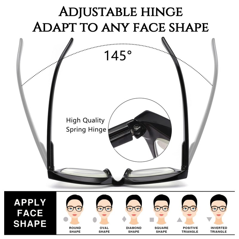 Hubeye Oprah Style Readers for Women Stylis Style Reading Glasses