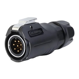 CNLINKO LP-12 8 Pin Connector IP68 Waterproof Circular Electrical Plug for Outdoor Equipment Solar Industrial Machinery DC 12V M12 2-8 Pin Male Plug and Female Plug (8-Pin)