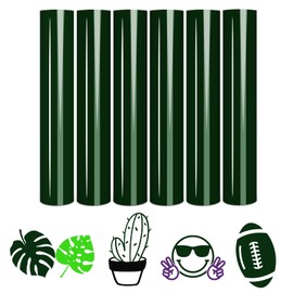 Tnitnut Dark Green Heat Transfer Vinyl,6 Sheets 12" x 10" HTV Vinyl,Iron on Vinyl for T-Shirts