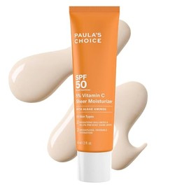 Paula's Choice Protector solar transparente con 5 % de vitamina C para cara, SPF 50, hidratante, ligero invisible, evita manchas oscuras, sin desprendimiento, todo tipo de piel, protección UVA/UVB
