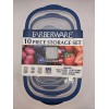 Farberware 10 Piece Food Storage Set 13.5 oz With Micro Vent Lids, transparent &