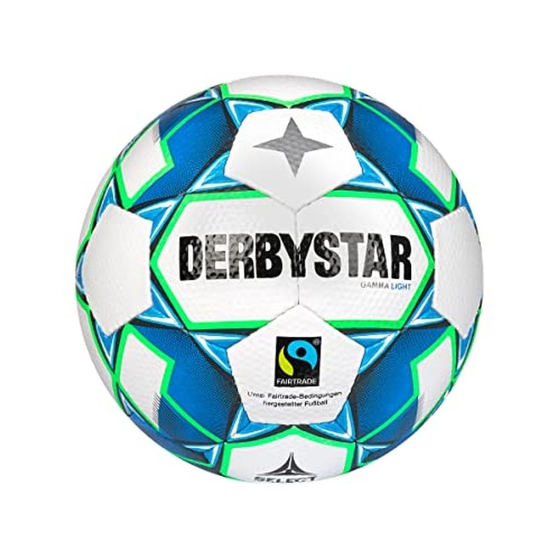 Derbystar Gamma Light V22 Football White Blue Green 5