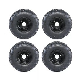 Unbranded 2/4pcs 145/70-6 Tires Wheel Rim for ATV Quad Go Kart Golf Cart Taotao Sunl Trike - 4PCS