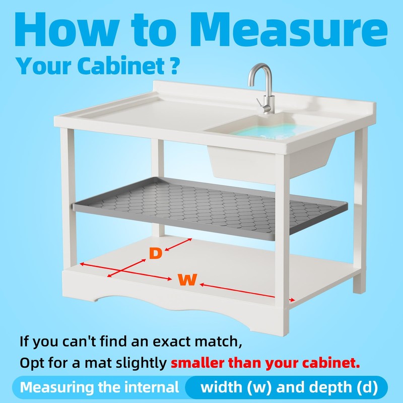 Winisok Under Sink Mat 22" x 19" Waterproof Liner for