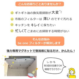 B1 Shop Ventilation Fan Filter with Rectifier Plate (35.4 x 23.8 inches (90 x 60.5 cm) Magnet Included