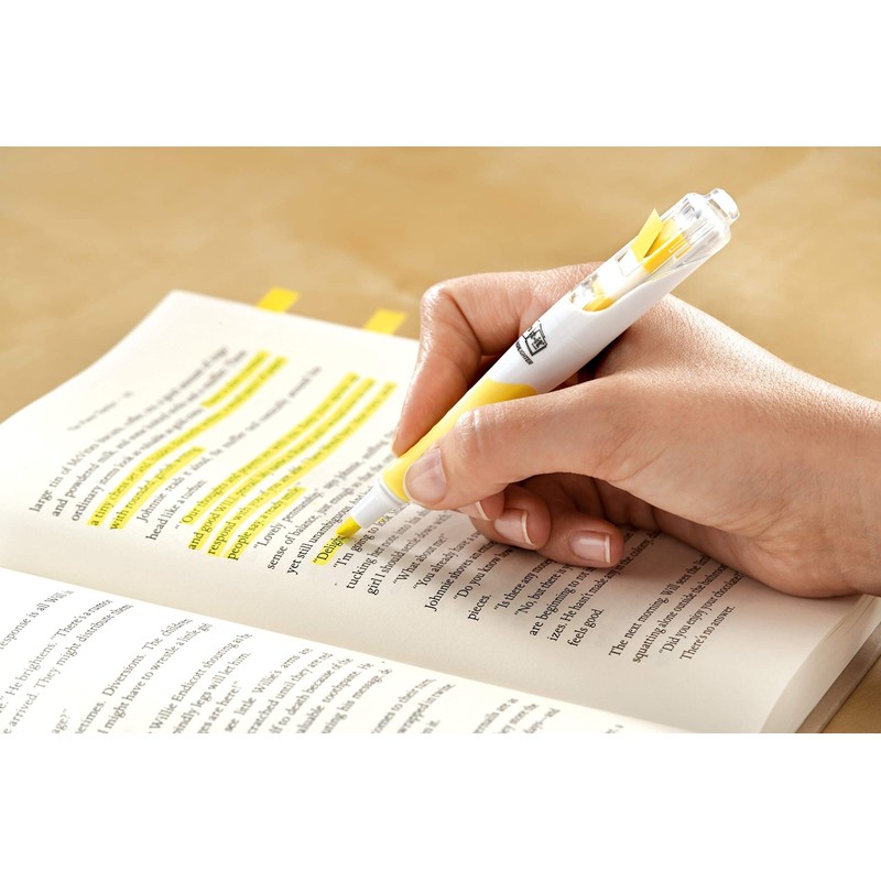 Post-it Flag+ Highlighter, Yellow, Pink, and Blue, 50-Color Coordinated Flags/Highlighter,