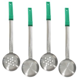 Hordion 4 Pcs Portion Control Serving Spoons Ladle Scoops (Green, 4oz)