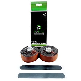 Positz Professional Bicycle Synthetic Handlebar Tape in Brown Color for That Classic Leather Bar Tape Look - Suits Road Bikes and Gravel Bikes