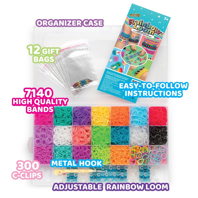 Rainbow Loom MEGA Combo Set, Features 7000+ Colorful Rubber Bands,