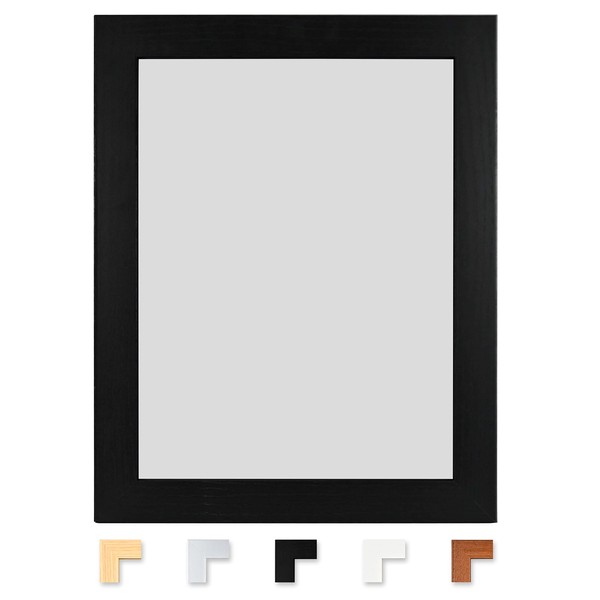 A1 A2 A3 A4 A5 A6 Modern Style MDF Poster/Picture/Photo Frames in Black, White, Silver, Oak & Walnut (BLACK, A6 (14.8 x 10.5 cm))