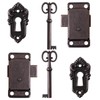 Yardwe, antique cabinet door lock, decorative furniture lock with key