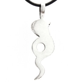 Trilogy Jewelry Pewter Cobra Serpent Snake Pendant on Leather Necklace