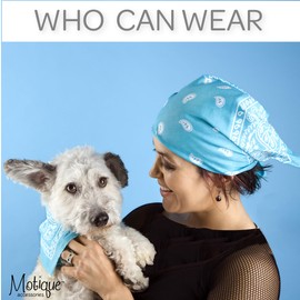 Motique Accessories 22 Inch Cotton Paisley Bandana - Royal