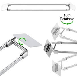 Yaocom 4 Pcs Rv Refrigerator Bars 12.44"-22.63" Adjustable Stainless Steel RV Fridge Tension Rods Refrigerator Accessories Extendable Food and Drink Stabilizers Prevent Messy Spills During Travel