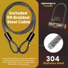 Heavy Duty Bike Lock U-Lock with 5ft Steel Cable -