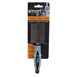 Smart Choice Double Sided Grooming Comb, Grey/Black, 0.0719 kg