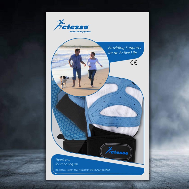 Actesso Weight Lifting Gloves with Wrist Strap (PAIR) - for