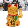 Golden Battery Powered Fortune Cat Waving Hand Good Luck Colorfast
