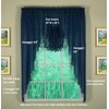 Today's Curtain Emelia Original Voile Swagger Pair 63", Navy, 90"