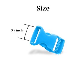 Sheriffdrink 5/8 Inch Paracord Bracelet Buckles 4 Pack, Blue - Quick Side Release Plastic Clasps for DIY Strap Craft Accessory, Small Pet Collars & Survival Gear