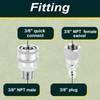 Raincovo Pressure Washer Quick Connect Kit Swivel Fittings, 3/8 Inch