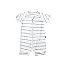 Bonds Baby Zippy - Zip Romper Wondersuit, Grey & White Stripe, 2 (18-24 Months)