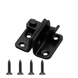 Door Bolt,Stainless Steel Matte Black Gate Locks Vintage Decorative Hasp Latch Set Outdoor Door Latch Flip Door Sliding Latch for Wooden Gates Bathroom Garden Shed Garage Door Cupboard(Open on Left)