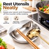 Stainless Steel Utensil Rack for Countertop Use – Self-Standing Ladle,
