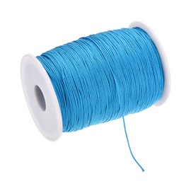 Rebower 1mm Nylon String for Bracelets, 328 Yard Nylon Beading Thread String Cord [ for Jewelry Making Bracelet Necklaces DIY Craft] - Lake Blue