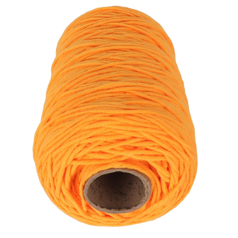 Tufting Yarn Orange 437yd Long 0.2in Wide Shrink Resistant Cotton