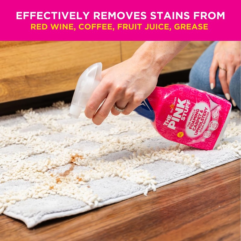 The Pink Stuff Miracle Foaming Carpet & Upholstery Stain Remover,