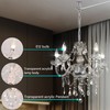 PAPAYA Plug-in 5 Light Crystal Hanging Pendant Lights Acrylic Chandelier