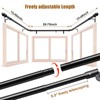 COGARDENSHOWER Bay Window Curtain Rods,1 Inch Diamer Adjustable Sturdy Bay