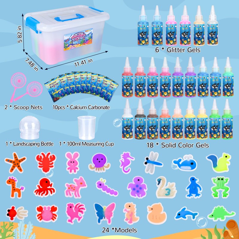 Magic Water Elf toy Kit, Squishy Making Kit with 24