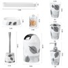 8 Piece Grey Bathroom Sets with Toothbrush Holder,Toothbrush Cup,Lotion Soap