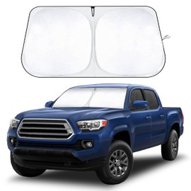 EcoNour - Parabrisas de coche para Toyota Tacoma 2016-2024, material de poliéster 240T para protección solar completa contra los rayos UV y el calor, hecho a medida para Toyota Tacoma