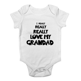 Shopagift I Really Really Love My Grandad Baby Grow Vest Bodysuit