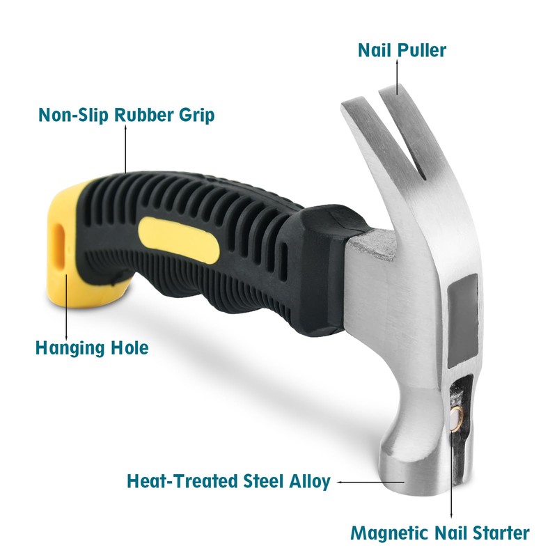Small Claw Hammer - Mini Hammer for Women&Kids, Camping Hammer,